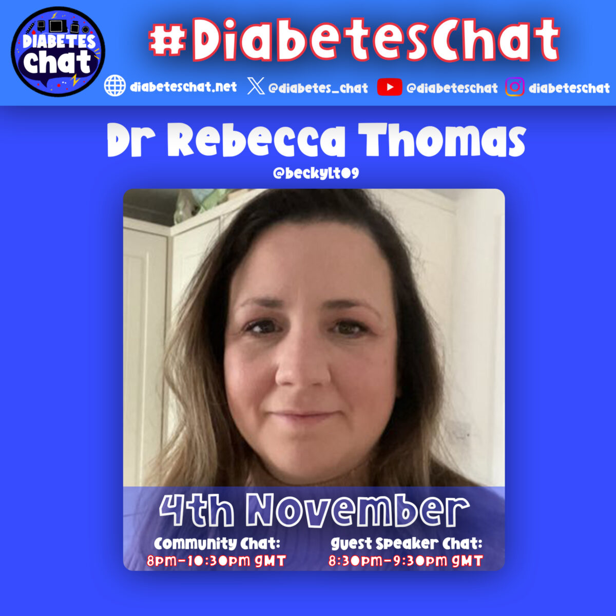 #DiabetesChat – Dr Rebecca Thomas – #diabeteschat